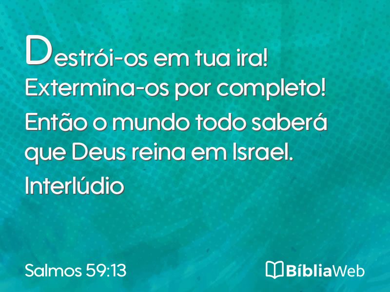 Salmos 59:13 em imagem para compartilhar