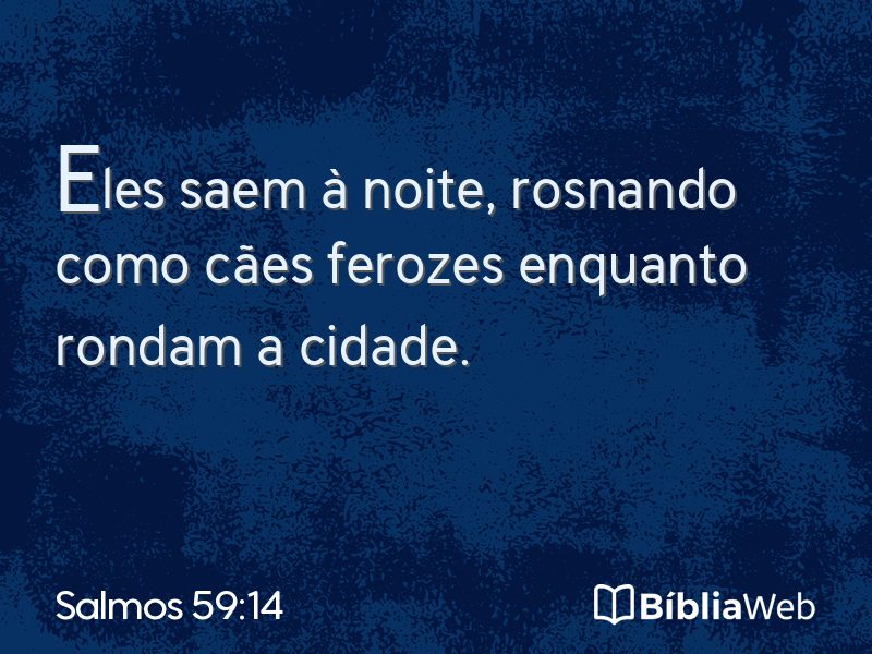 Salmos 59:14 em imagem para compartilhar