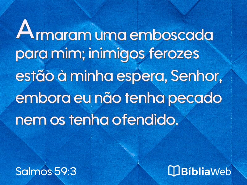 Salmos 59:3 em imagem para compartilhar