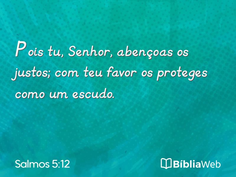Salmos 5:12 em imagem para compartilhar