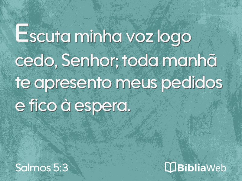 Salmos 5:3 em imagem para compartilhar