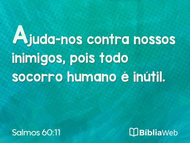 Salmos 60:11 em imagem para compartilhar