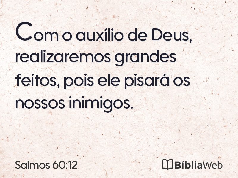 Salmos 60:12 em imagem para compartilhar