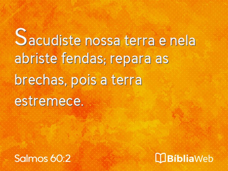 Salmos 60:2 em imagem para compartilhar