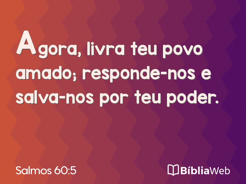Salmos 60:5 em imagem para compartilhar