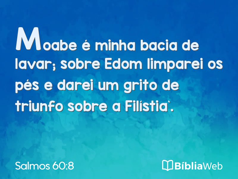 Salmos 60:8 em imagem para compartilhar