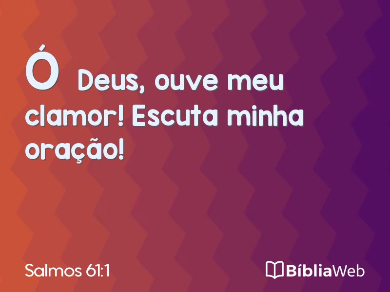 Salmos 61:1 em imagem para compartilhar