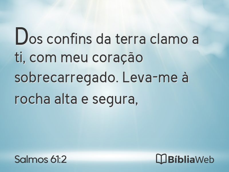Salmos 61:2 em imagem para compartilhar