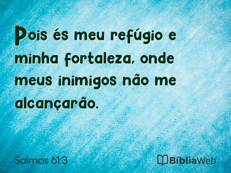 Salmos 61:3 em imagem para compartilhar