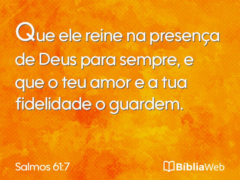 Salmos 61:7 em imagem para compartilhar