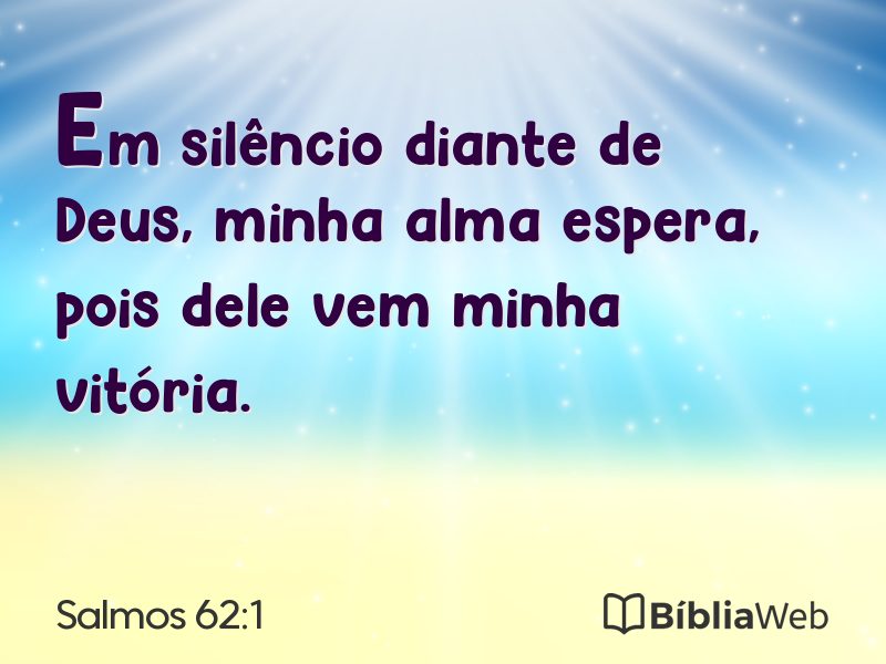 Salmos 62:1 em imagem para compartilhar