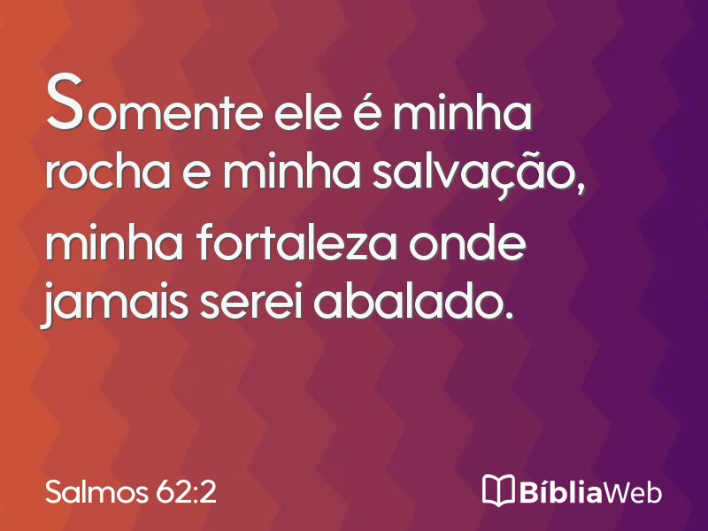Salmos 62:2 em imagem para compartilhar