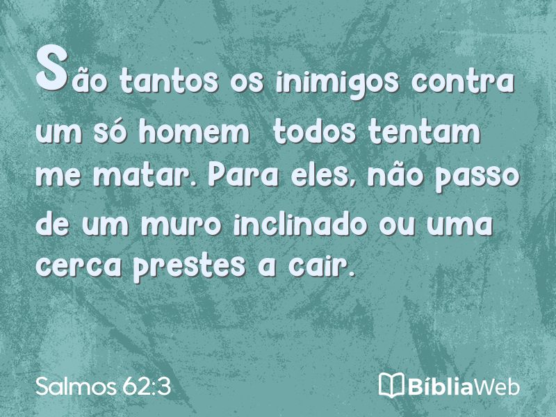Salmos 62:3 em imagem para compartilhar