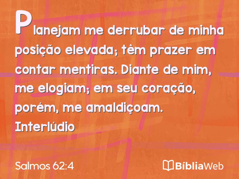 Salmos 62:4 em imagem para compartilhar