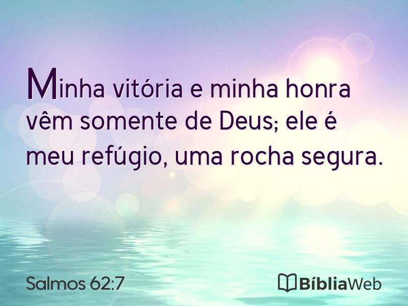 Salmos 62:7 em imagem para compartilhar