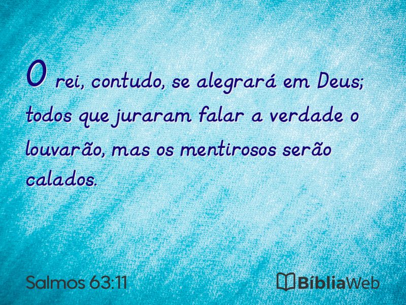 Salmos 63:11 em imagem para compartilhar