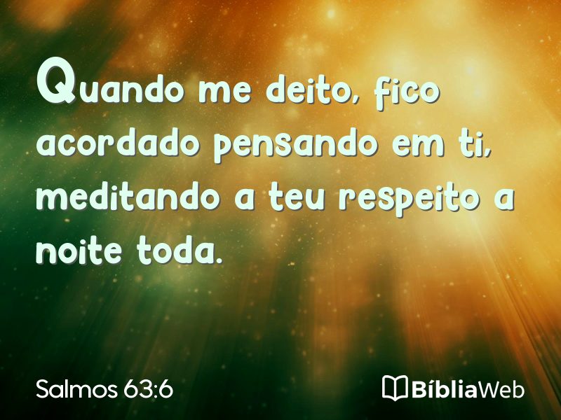 Salmos 63:6 em imagem para compartilhar