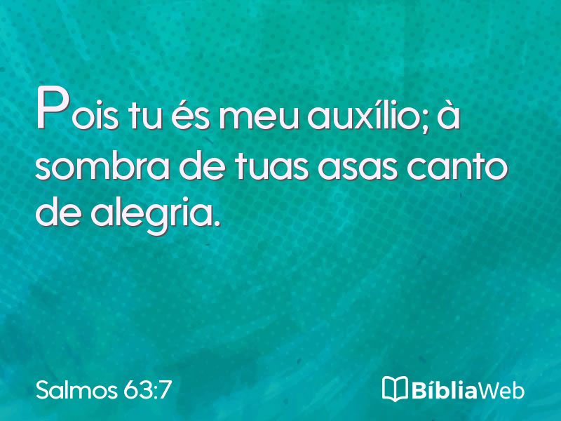 Salmos 63:7 em imagem para compartilhar