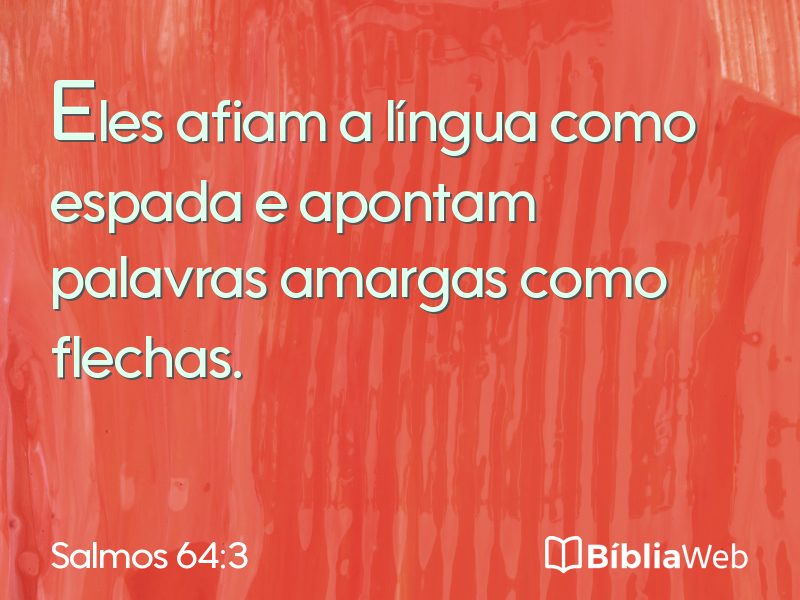Salmos 64:3 em imagem para compartilhar