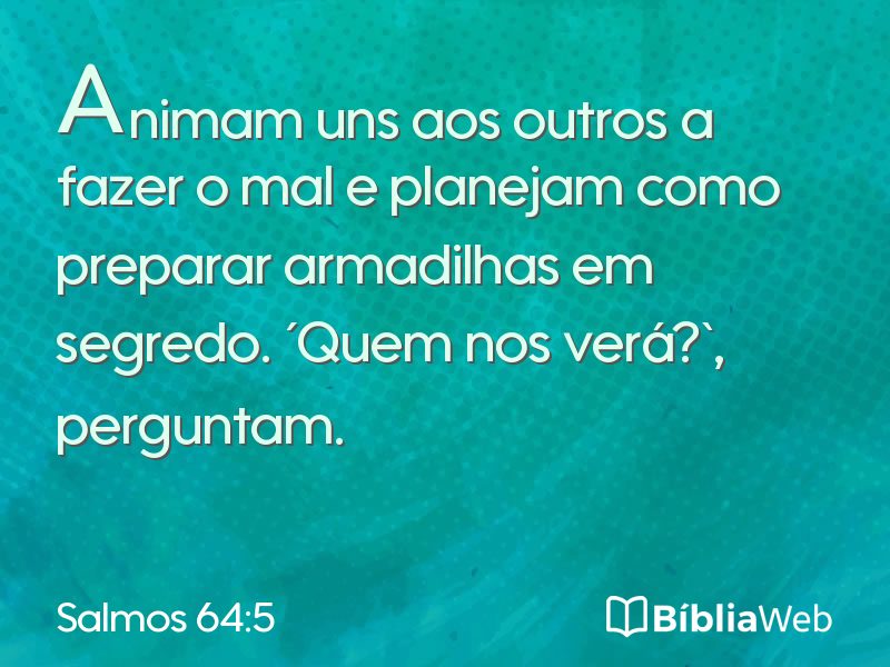 Salmos 64:5 em imagem para compartilhar