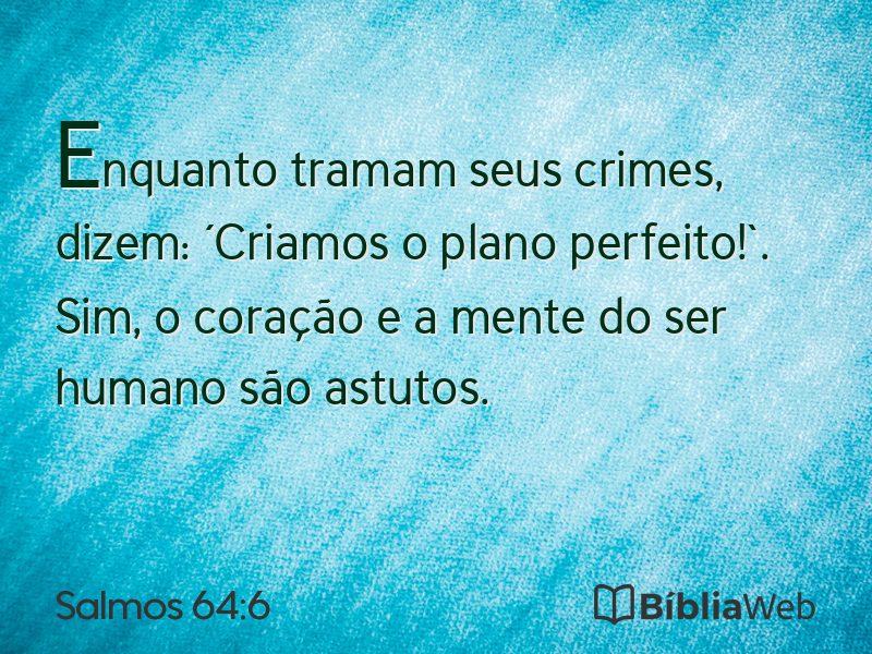 Salmos 64:6 em imagem para compartilhar