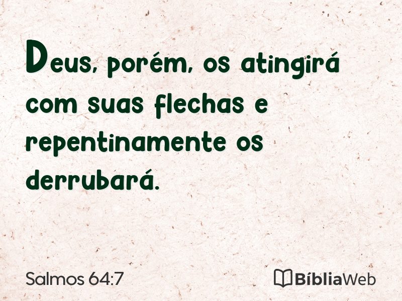 Salmos 64:7 em imagem para compartilhar