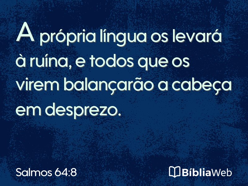 Salmos 64:8 em imagem para compartilhar