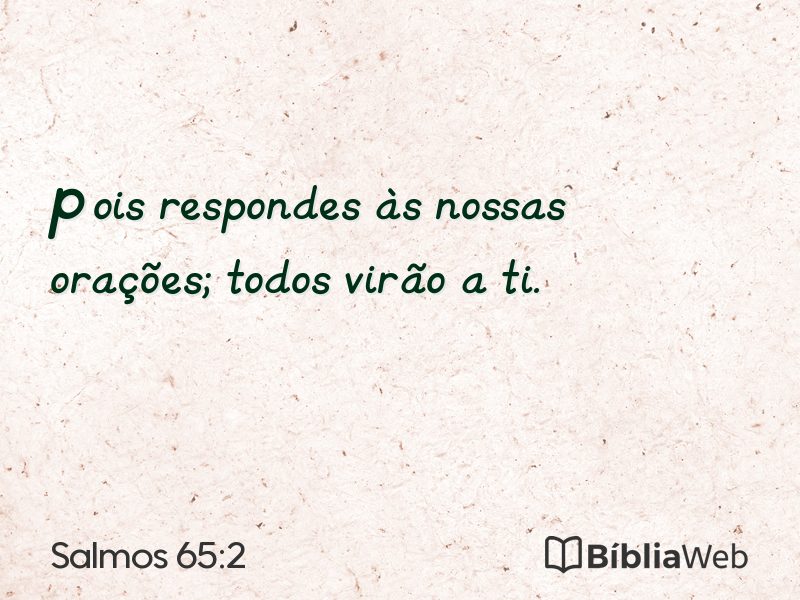 Salmos 65:2 em imagem para compartilhar