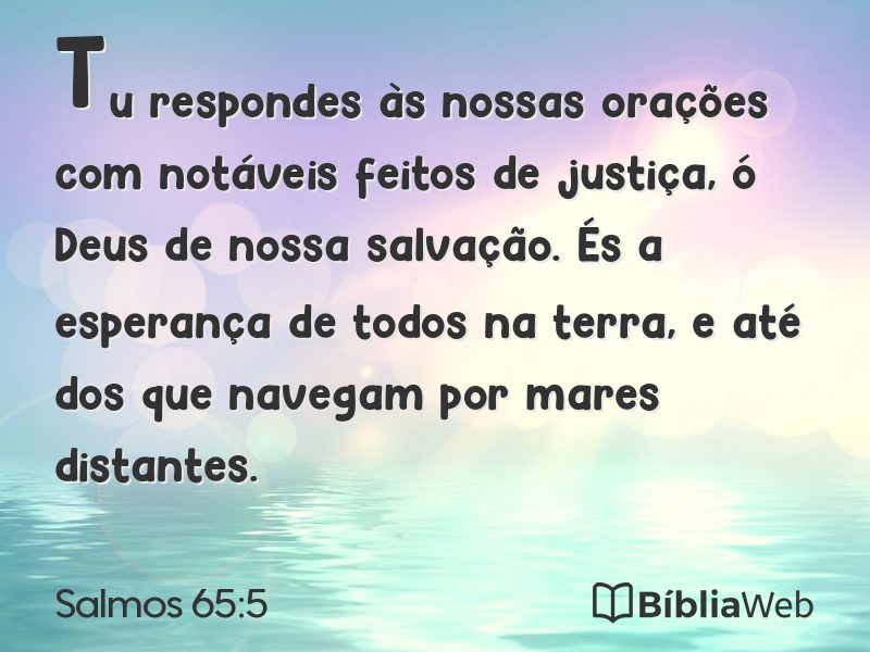 Salmos 65:5 em imagem para compartilhar