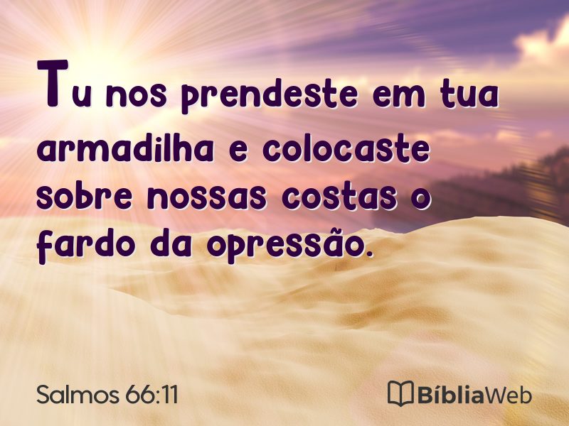 Salmos 66:11 em imagem para compartilhar