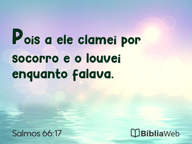 Salmos 66:17 em imagem para compartilhar