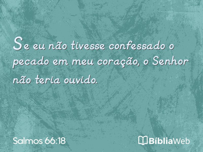 Salmos 66:18 em imagem para compartilhar
