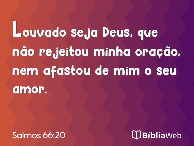 Salmos 66:20 em imagem para compartilhar