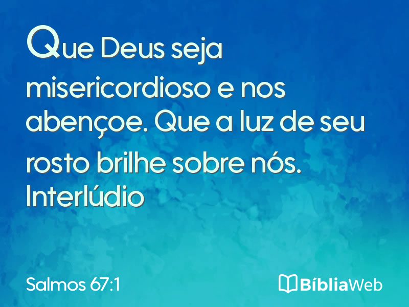 Salmos 67:1 em imagem para compartilhar