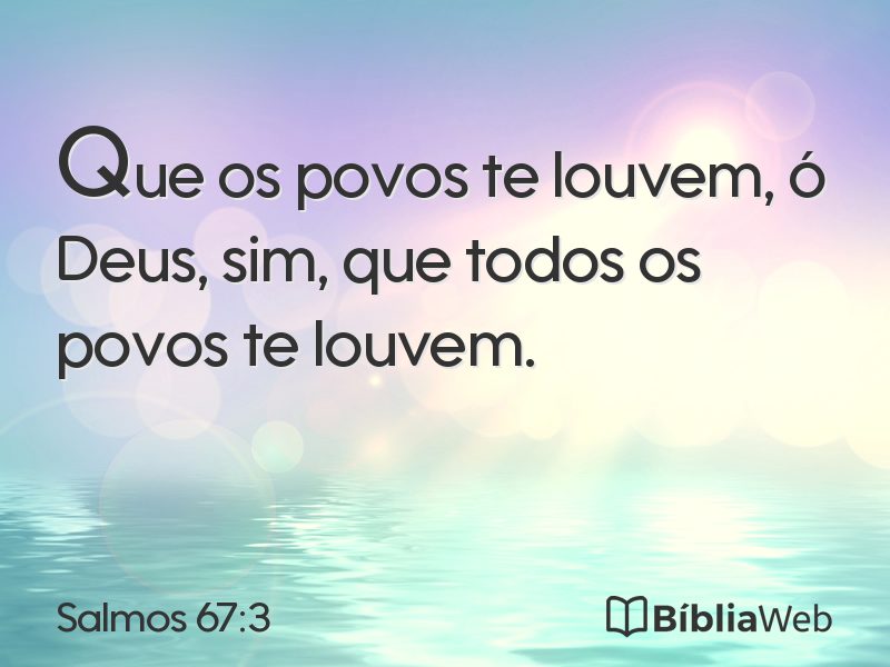 Salmos 67:3 em imagem para compartilhar