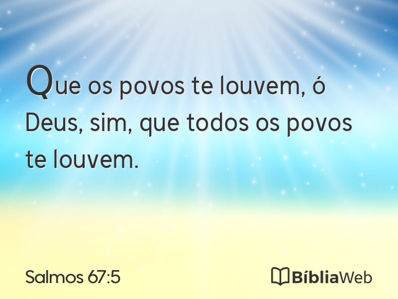 Salmos 67:5 em imagem para compartilhar