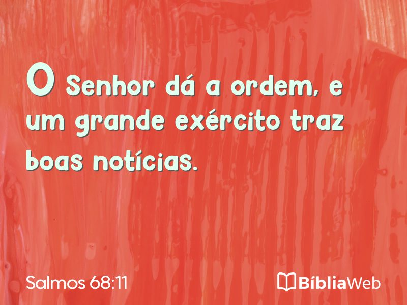 Salmos 68:11 em imagem para compartilhar