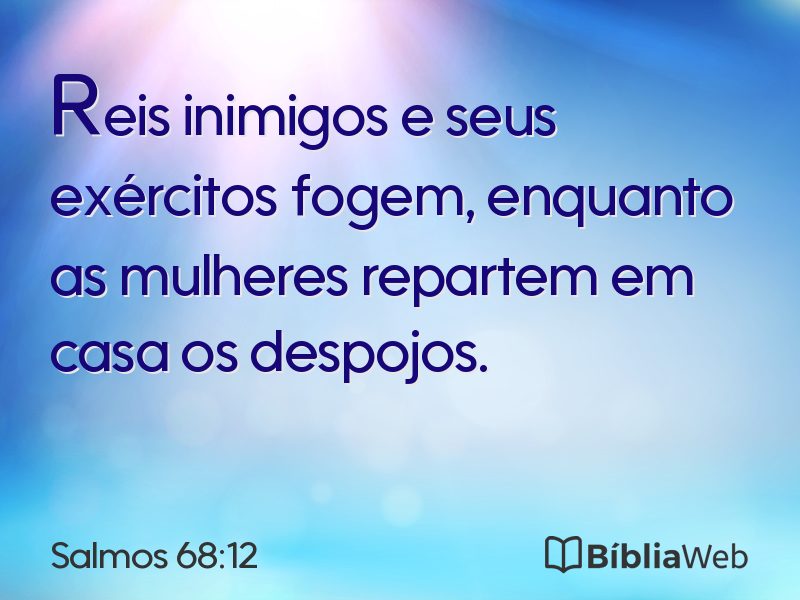 Salmos 68:12 em imagem para compartilhar