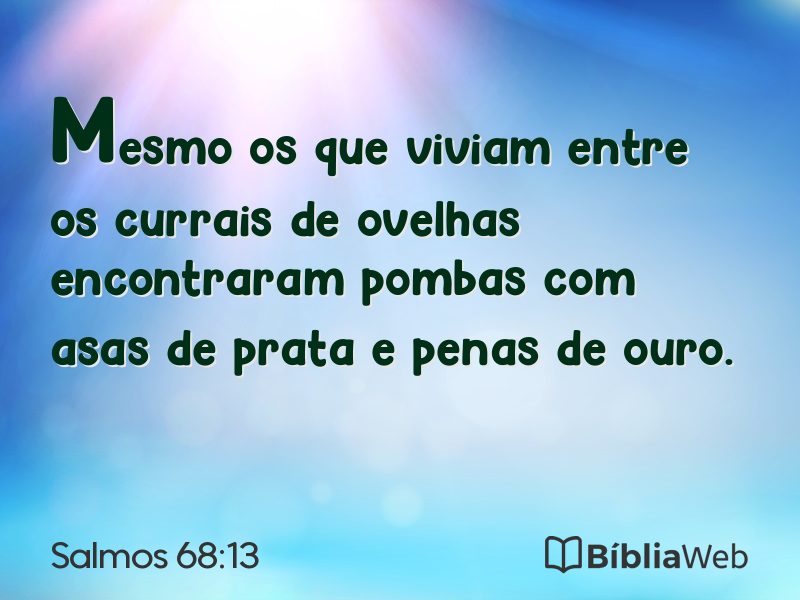 Salmos 68:13 em imagem para compartilhar