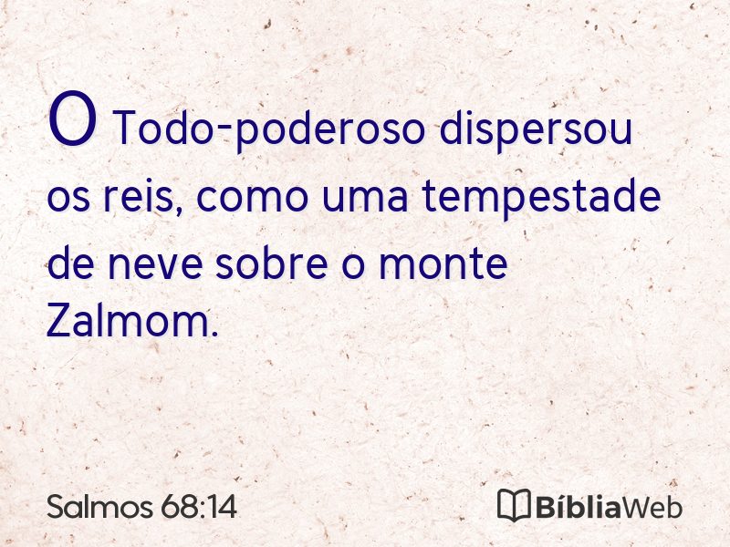 Salmos 68:14 em imagem para compartilhar