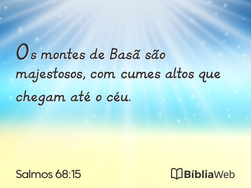 Salmos 68:15 em imagem para compartilhar