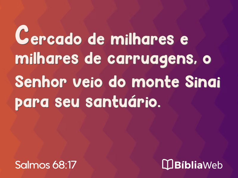 Salmos 68:17 em imagem para compartilhar