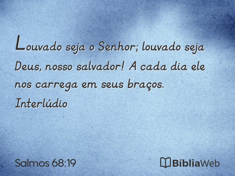 Salmos 68:19 em imagem para compartilhar
