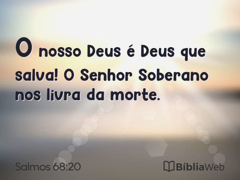 Salmos 68:20 em imagem para compartilhar