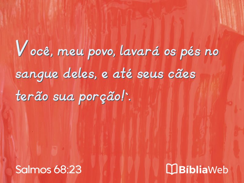 Salmos 68:23 em imagem para compartilhar