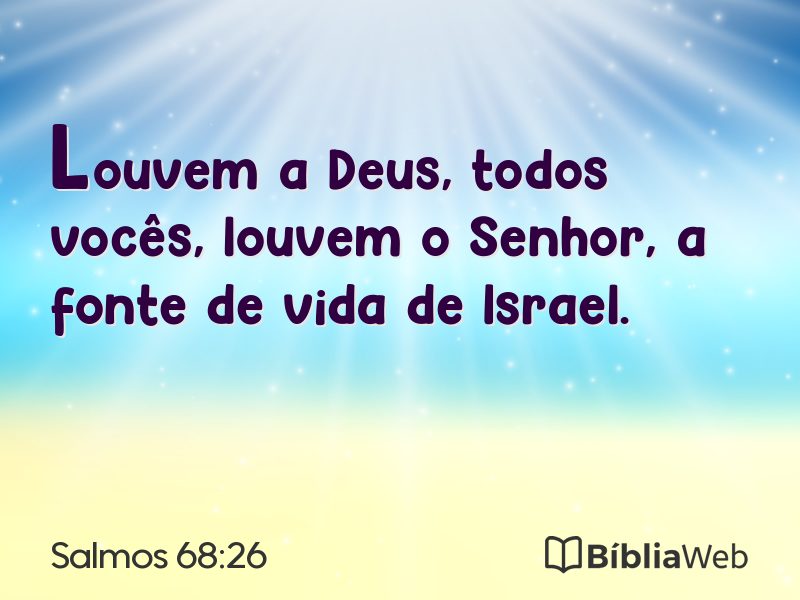 Salmos 68:26 em imagem para compartilhar