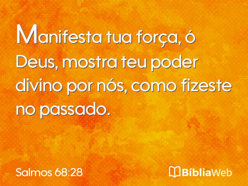 Salmos 68:28 em imagem para compartilhar
