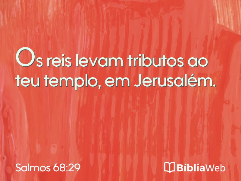 Salmos 68:29 em imagem para compartilhar