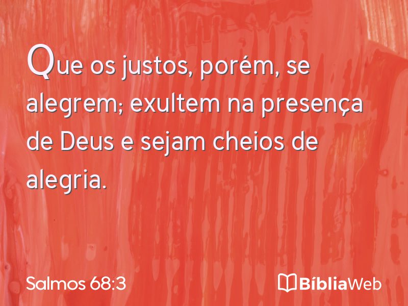 Salmos 68:3 em imagem para compartilhar