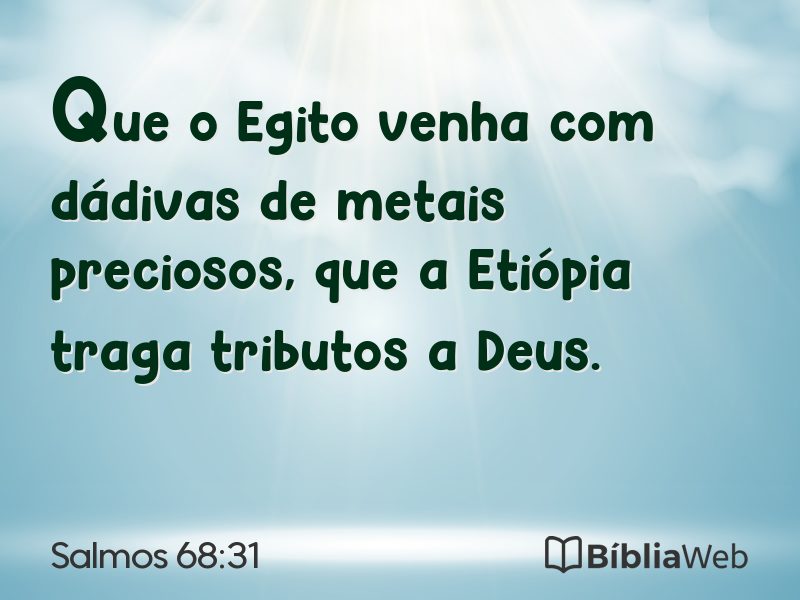 Salmos 68:31 em imagem para compartilhar